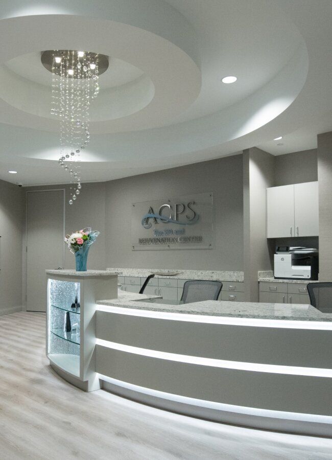 Modern reception area with elegant decor.