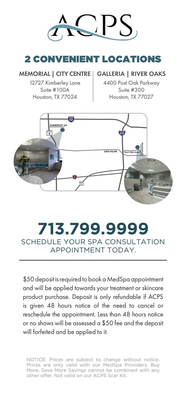 ACPS MedSpa locations and appointment information.